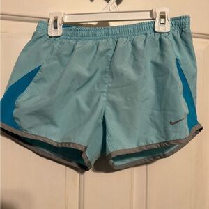 Nike Women's Light Blue and Gray Athletic Shorts 3/26/3